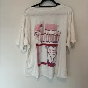 ★追跡&関税込【BOYS LIE】PINK NO SMOKE WITHOUT FIRE BF TEE Rosé Boyfriend Tee